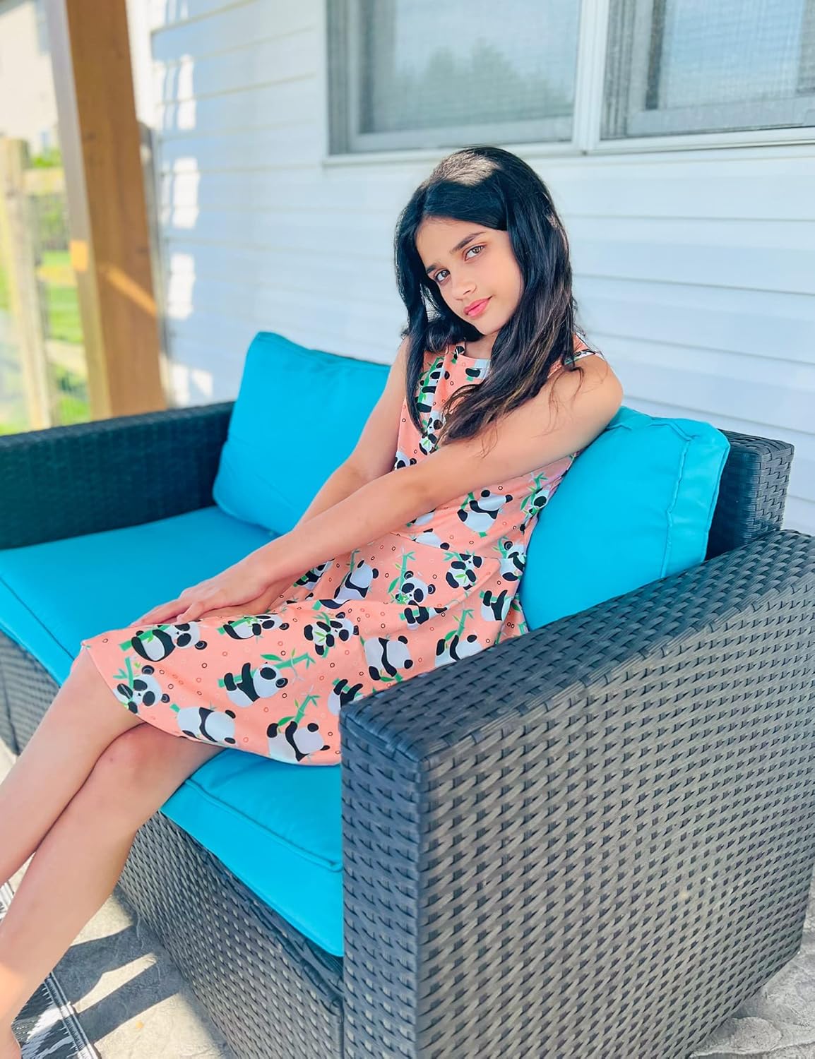 BFUSTYLE Girls Casual Sleeveless Floral Sundress for Ages 4-15