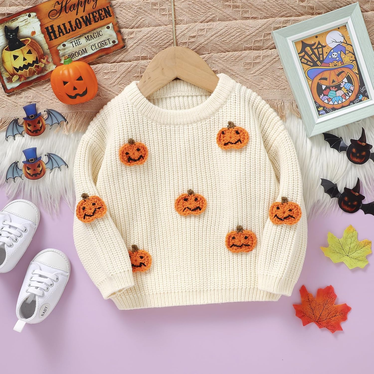 Cute Pumpkin Sweater for Kids