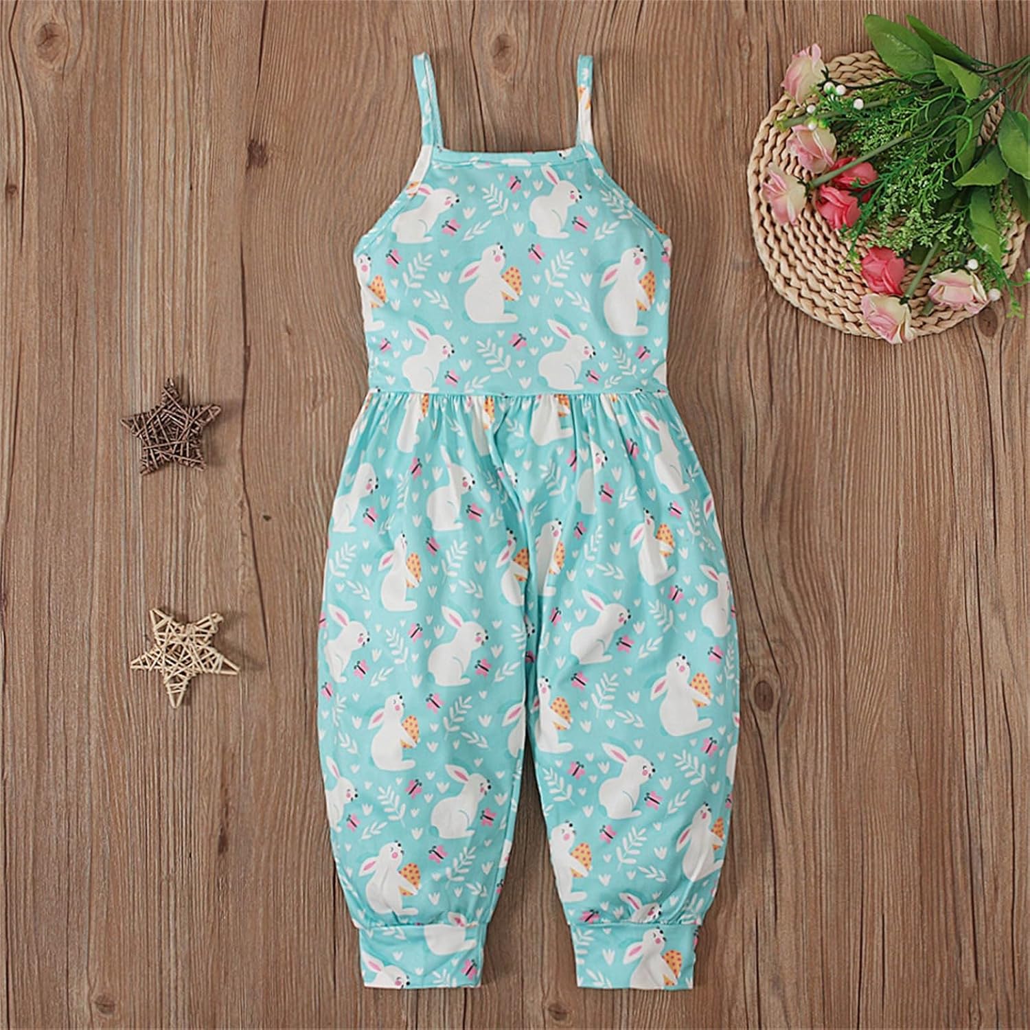 Cute Easter Bunny Knit Romper for Baby Girl