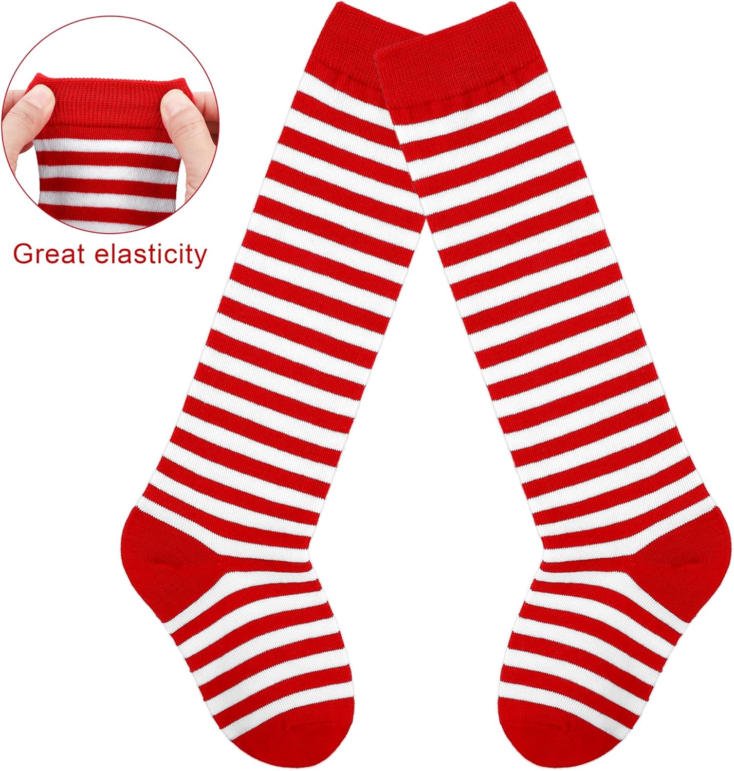 SOMSOC 2 Pairs Stripped Knee-