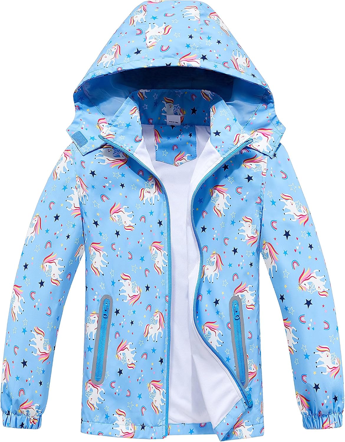Dinosaur-Printed Boys Waterproof Rain Jacket