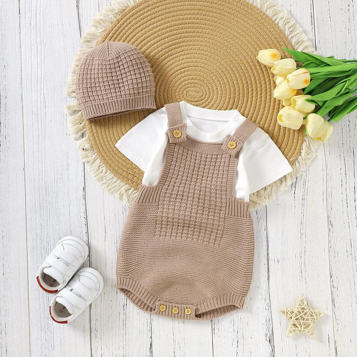 Adjustable Shoulder Romper for Babies - Soft Lightweight