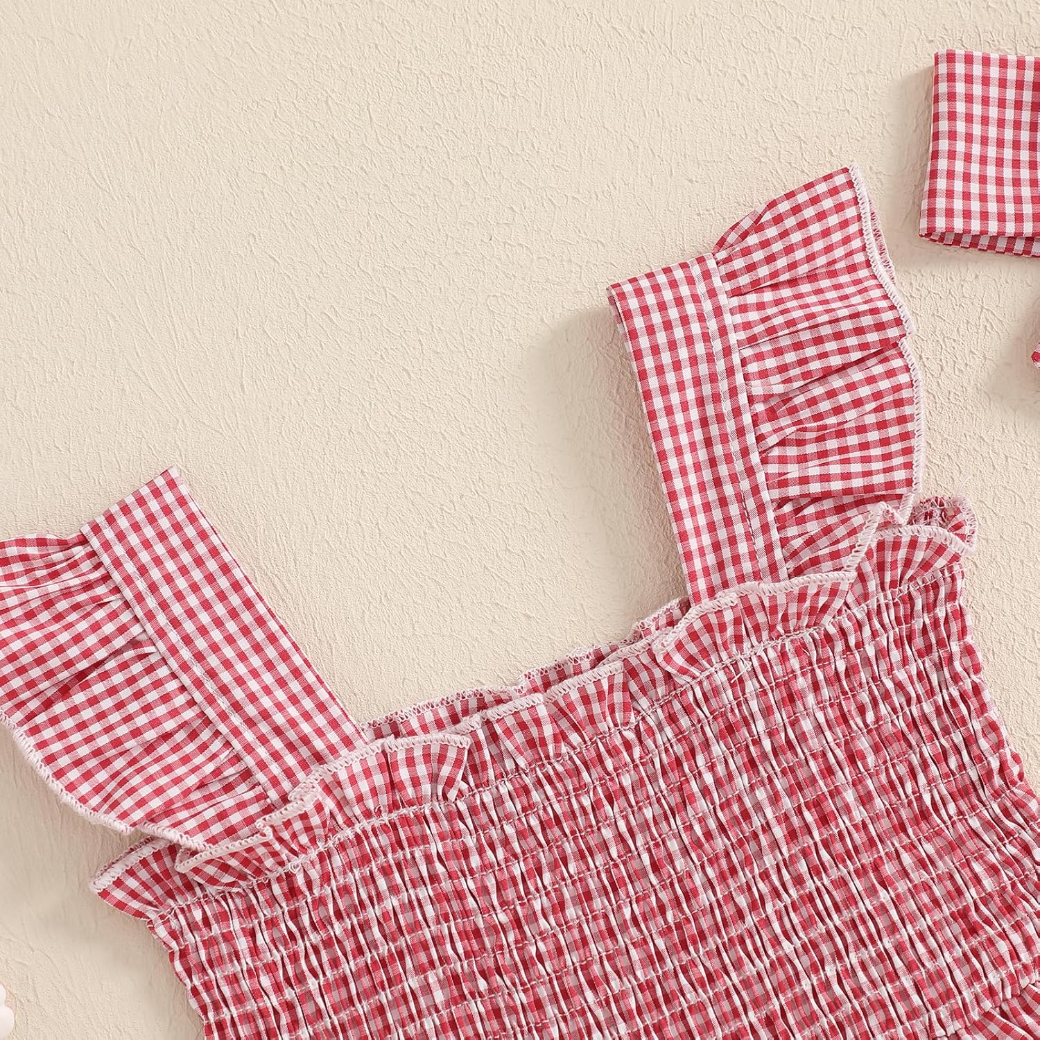 Fiomva Baby Girl Summer Romper Dress Strawberry Red 6-12 Months