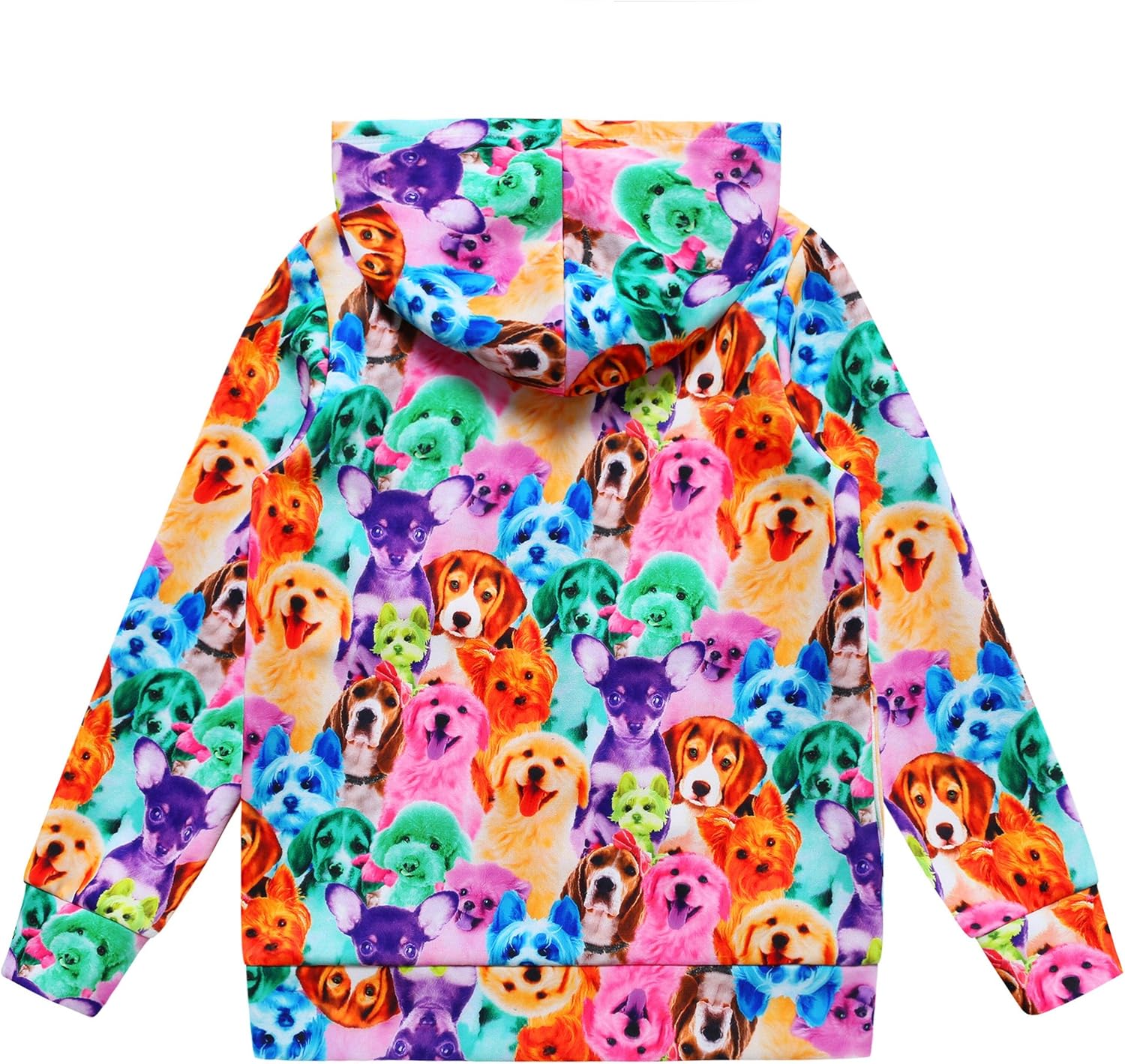 Girls Unicorns Cats Zip-Up Hoodie