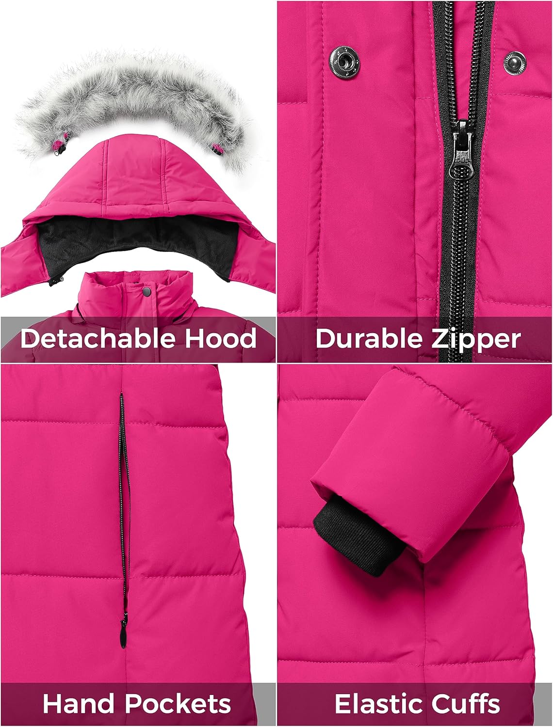 ZSHOW Girls Winter Coat Long Hooded Parka